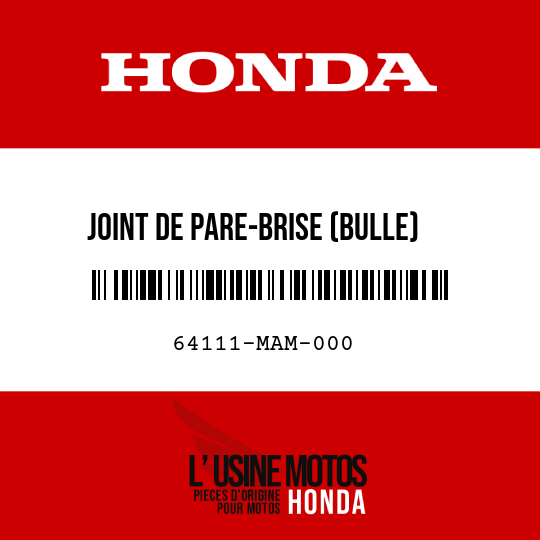 image de 64111-MAM-000 JOINT DE PARE-BRISE (BULLE)