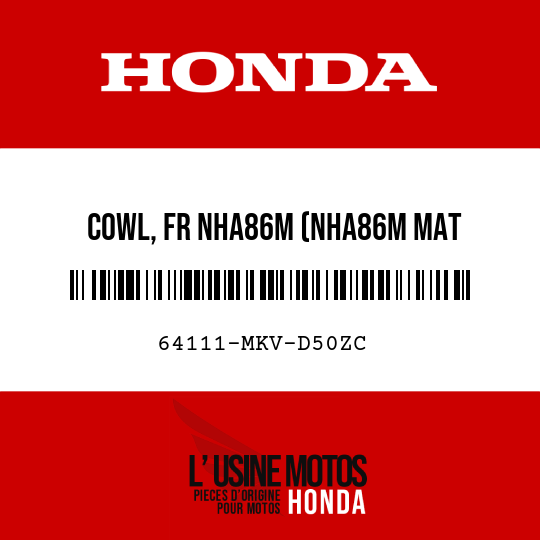 image de 64111-MKV-D50ZC COWL, FR NHA86M (NHA86M MAT BALLISTIC BLACK METALLIC)