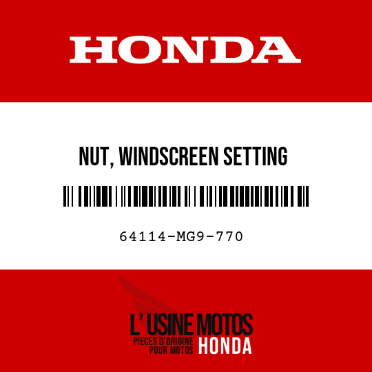 image de 64114-MG9-770 NUT, WINDSCREEN SETTING