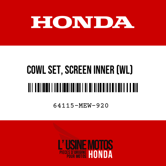image de 64115-MEW-920 COWL SET, SCREEN INNER (WL)