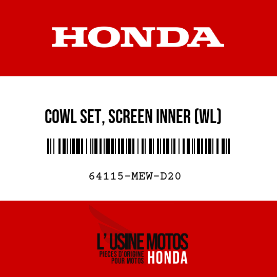 image de 64115-MEW-D20 COWL SET, SCREEN INNER (WL)