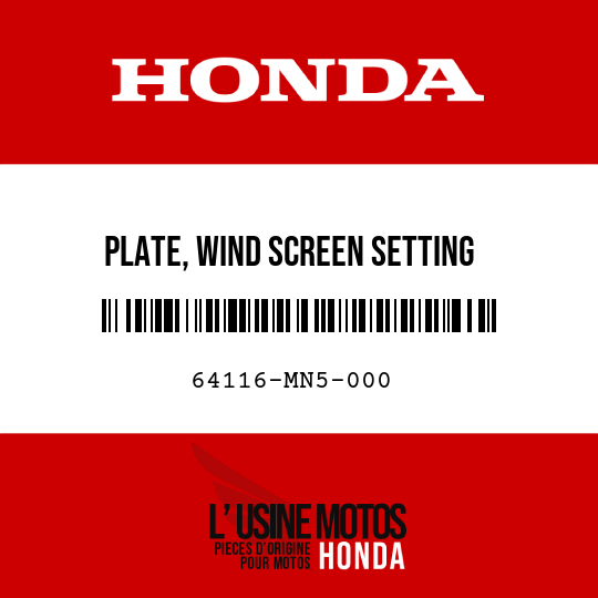 image de 64116-MN5-000 PLATE, WIND SCREEN SETTING
