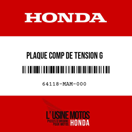 image de 64118-MAM-000 PLAQUE COMP DE TENSION G