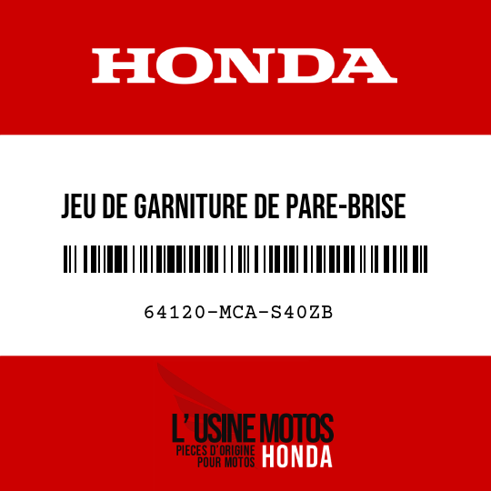 image de 64120-MCA-S40ZB JEU DE GARNITURE DE PARE-BRISE (BULLE) (WL) NHB01