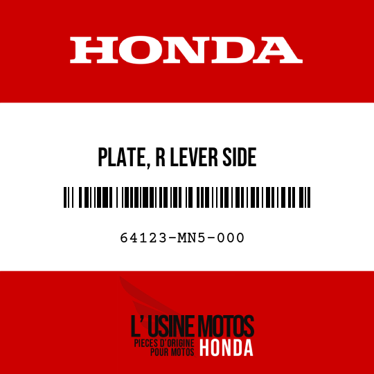 image de 64123-MN5-000 PLATE, R LEVER SIDE