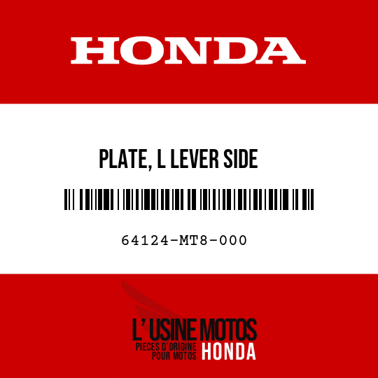image de 64124-MT8-000 PLATE, L LEVER SIDE