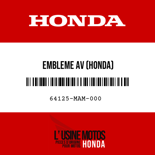 image de 64125-MAM-000 EMBLEME AV (HONDA)