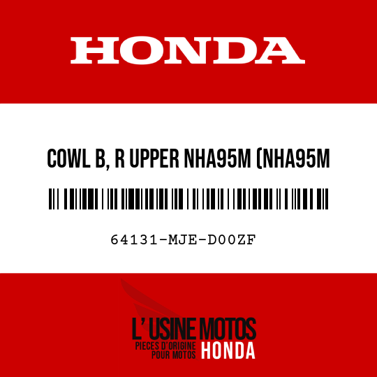 image de 64131-MJE-D00ZF COWL B, R UPPER NHA95M (NHA95M SWORD SILVER METALLIC)