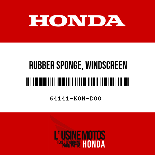 image de 64141-K0N-D00 RUBBER SPONGE, WINDSCREEN