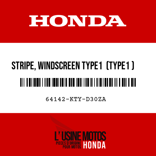 image de 64142-KTY-D30ZA STRIPE, WINDSCREEN TYPE1  (TYPE1 )