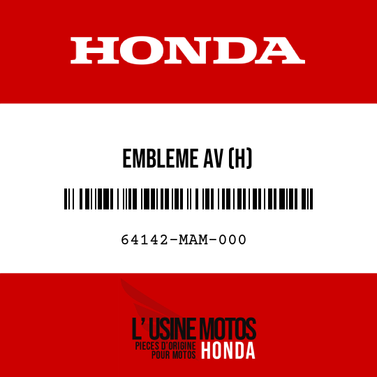 image de 64142-MAM-000 EMBLEME AV (H)