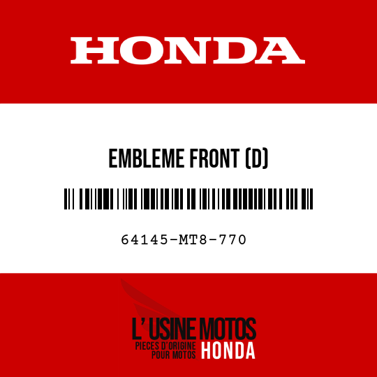 image de 64145-MT8-770 EMBLEME FRONT (D)