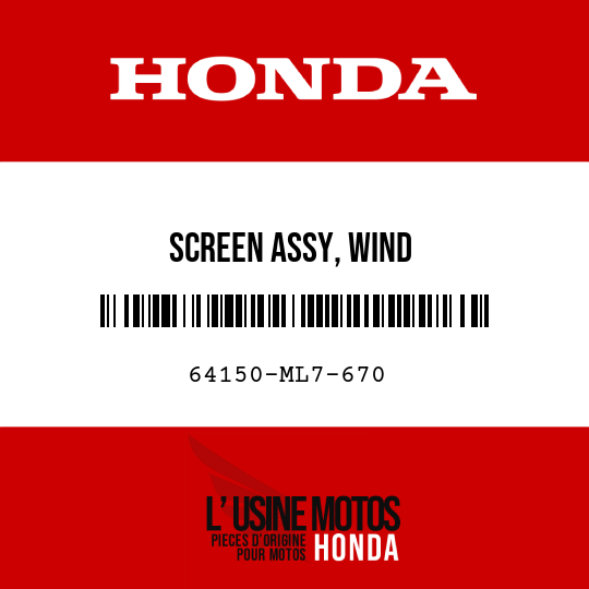 image de 64150-ML7-670 SCREEN ASSY, WIND