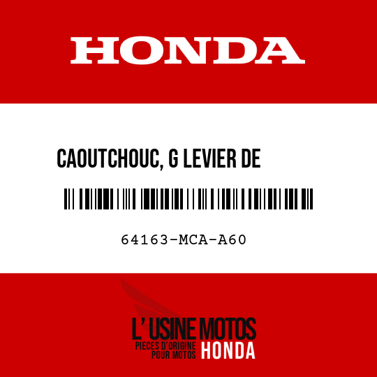 image de 64163-MCA-A60 CAOUTCHOUC, G LEVIER DE      REGLAGE