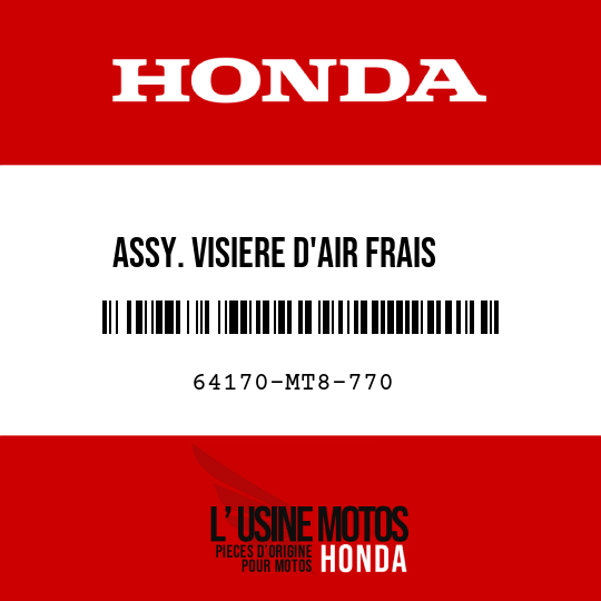 image de 64170-MT8-770 ASSY. VISIERE D'AIR FRAIS