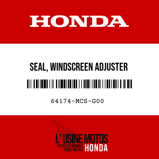 image de 64174-MCS-G00 SEAL, WINDSCREEN ADJUSTER