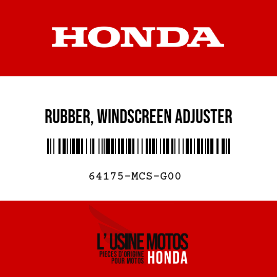 image de 64175-MCS-G00 RUBBER, WINDSCREEN ADJUSTER