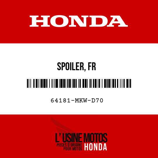 image de 64181-MKW-D70 SPOILER, FR