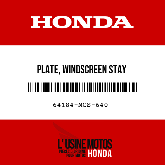 image de 64184-MCS-640 PLATE, WINDSCREEN STAY