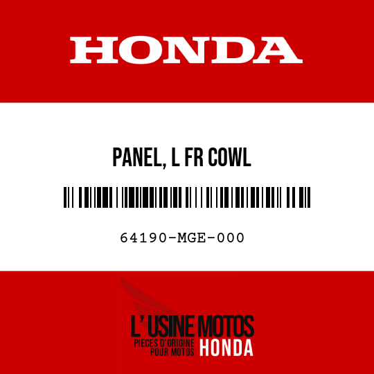 image de 64190-MGE-000 PANEL, L FR COWL