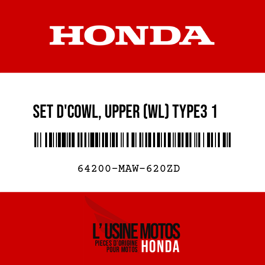 image de 64200-MAW-620ZD SET D'COWL, UPPER (WL) TYPE3 1