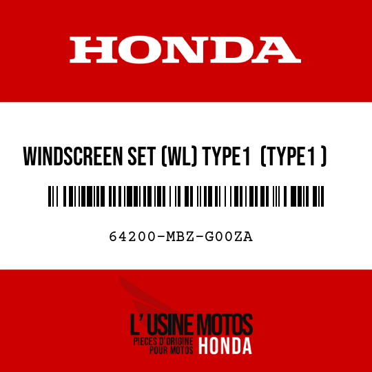 image de 64200-MBZ-G00ZA WINDSCREEN SET (WL) TYPE1  (TYPE1 )