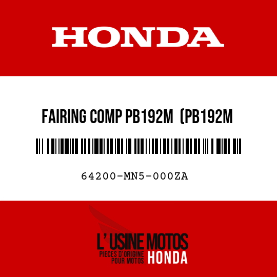 image de 64200-MN5-000ZA FAIRING COMP PB192M  (PB192M DYNASTIC BLUE METALLIC)