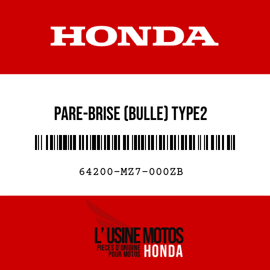 image de 64200-MZ7-000ZB PARE-BRISE (BULLE) TYPE2 