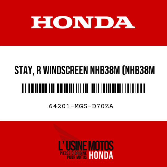 image de 64201-MGS-D70ZA STAY, R WINDSCREEN NHB38M (NHB38M MAT ALTAIR SILVER METALLIC)