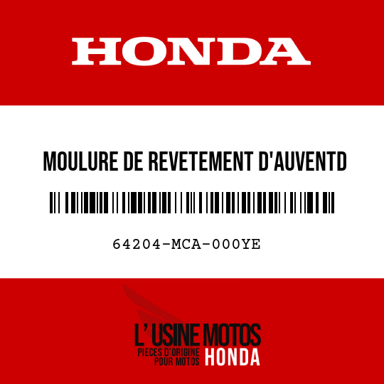 image de 64204-MCA-000YE MOULURE DE REVETEMENT D'AUVENTD B205M