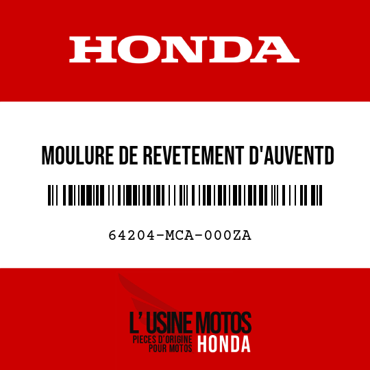 image de 64204-MCA-000ZA MOULURE DE REVETEMENT D'AUVENTD NH1Z 