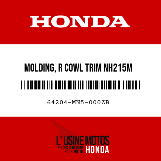 image de 64204-MN5-000ZB MOLDING, R COWL TRIM NH215M  (NH215M PHANTOM GRAY METALLIC)