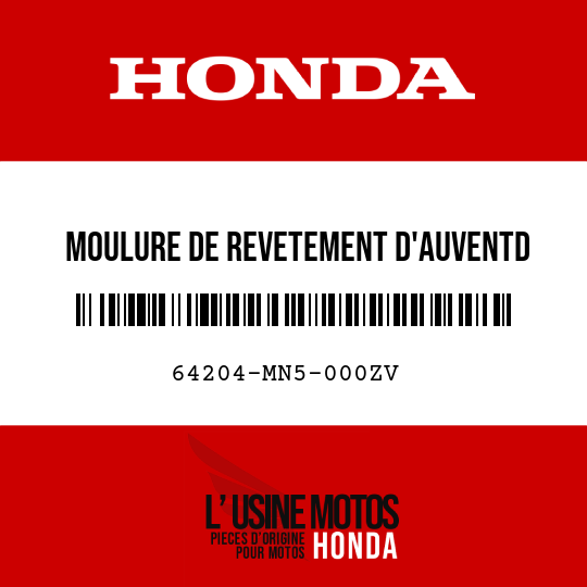 image de 64204-MN5-000ZV MOULURE DE REVETEMENT D'AUVENTD G156P 