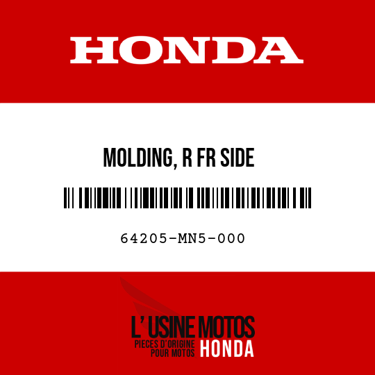 image de 64205-MN5-000 MOLDING, R FR SIDE