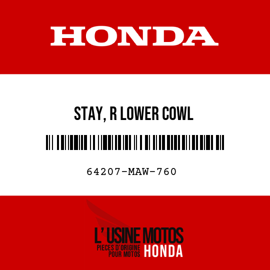 image de 64207-MAW-760 STAY, R LOWER COWL