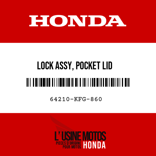 image de 64210-KFG-860 LOCK ASSY, POCKET LID