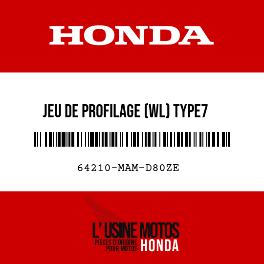 image de 64210-MAM-D80ZE JEU DE PROFILAGE (WL) TYPE7 