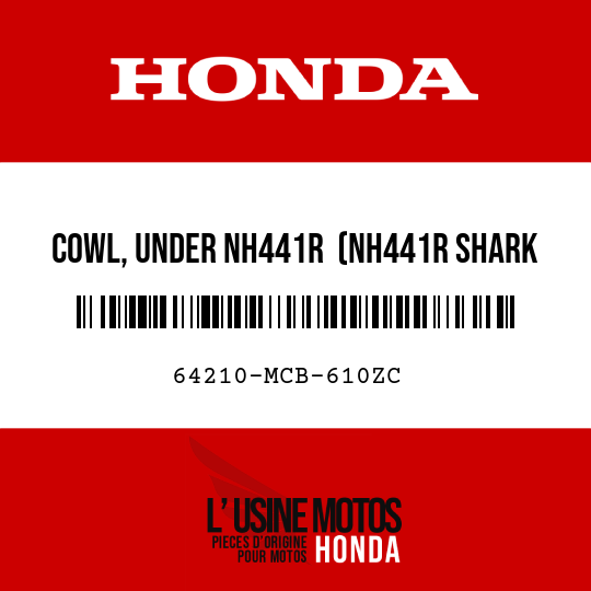 image de 64210-MCB-610ZC COWL, UNDER NH441R  (NH441R SHARK GRAY)