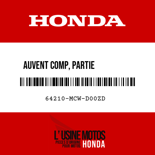 image de 64210-MCW-D00ZD AUVENT COMP, PARTIE          SUPERIEURE R157 