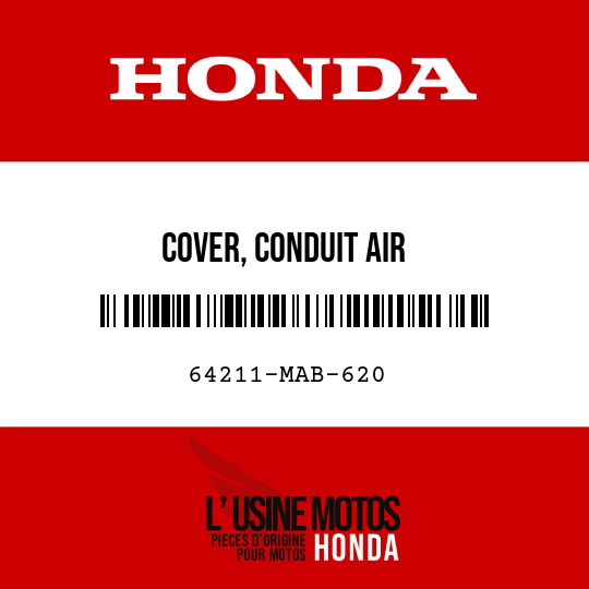 image de 64211-MAB-620 COVER, CONDUIT AIR