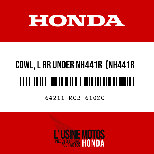 image de 64211-MCB-610ZC COWL, L RR UNDER NH441R  (NH441R SHARK GRAY)