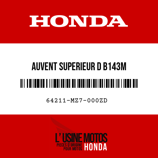 image de 64211-MZ7-000ZD AUVENT SUPERIEUR D B143M 