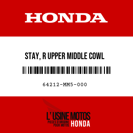 image de 64212-MM5-000 STAY, R UPPER MIDDLE COWL