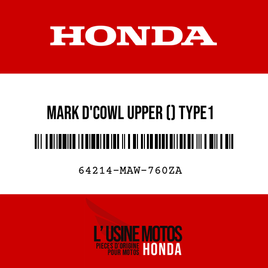 image de 64214-MAW-760ZA MARK D'COWL UPPER () TYPE1