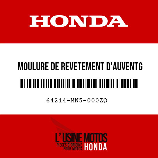 image de 64214-MN5-000ZQ MOULURE DE REVETEMENT D'AUVENTG NH326P 