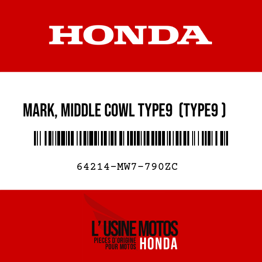 image de 64214-MW7-790ZC MARK, MIDDLE COWL TYPE9  (TYPE9 )