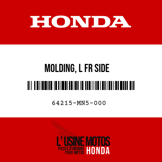 image de 64215-MN5-000 MOLDING, L FR SIDE