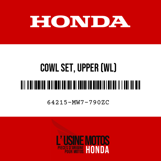 image de 64215-MW7-790ZC COWL SET, UPPER (WL)
