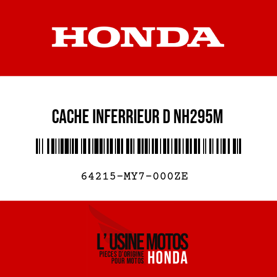 image de 64215-MY7-000ZE CACHE INFERRIEUR D NH295M 