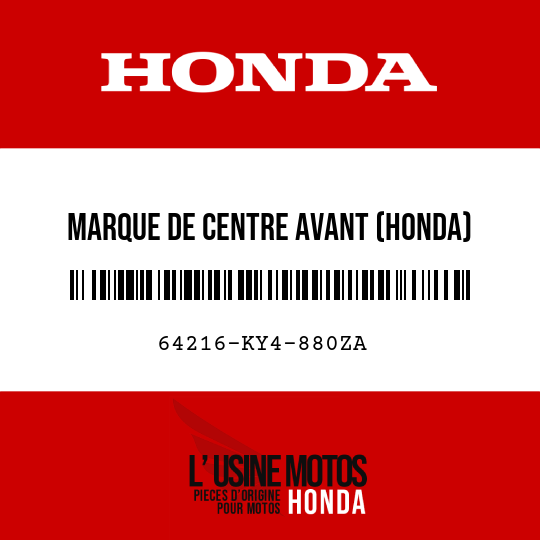 image de 64216-KY4-880ZA MARQUE DE CENTRE AVANT (HONDA) TYPE1